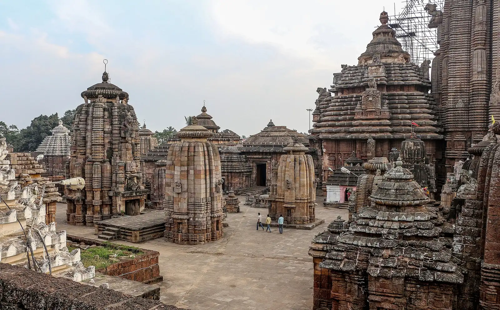 The spires of the Lingaraj Temple complex, Bhubaneswar