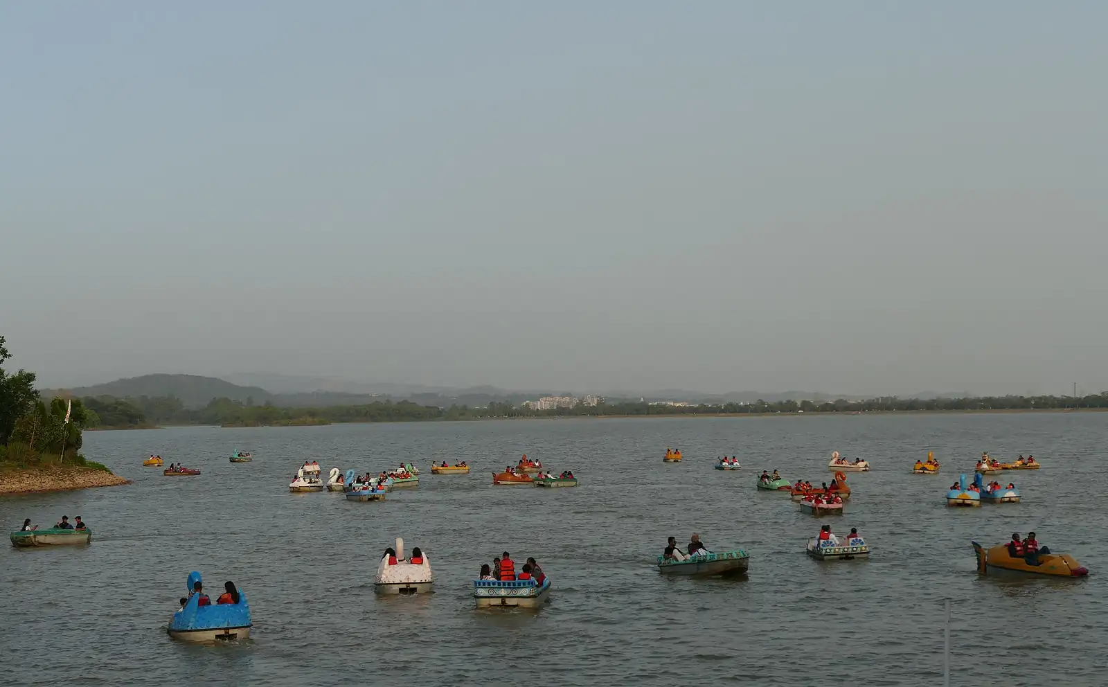 Boats on Sukhna Lake, Chandigarh
