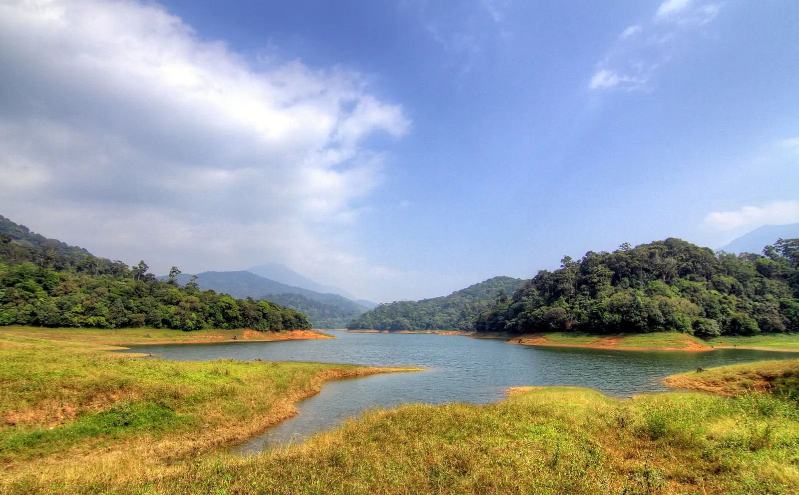 Siruvani Reservoir and its forested hills, Coimbatore's gravity-fed water source