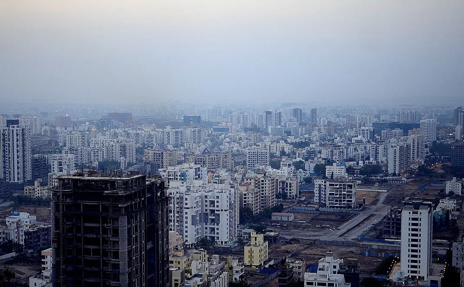 The west Pune skyline across Baner, Balewadi and Wakad